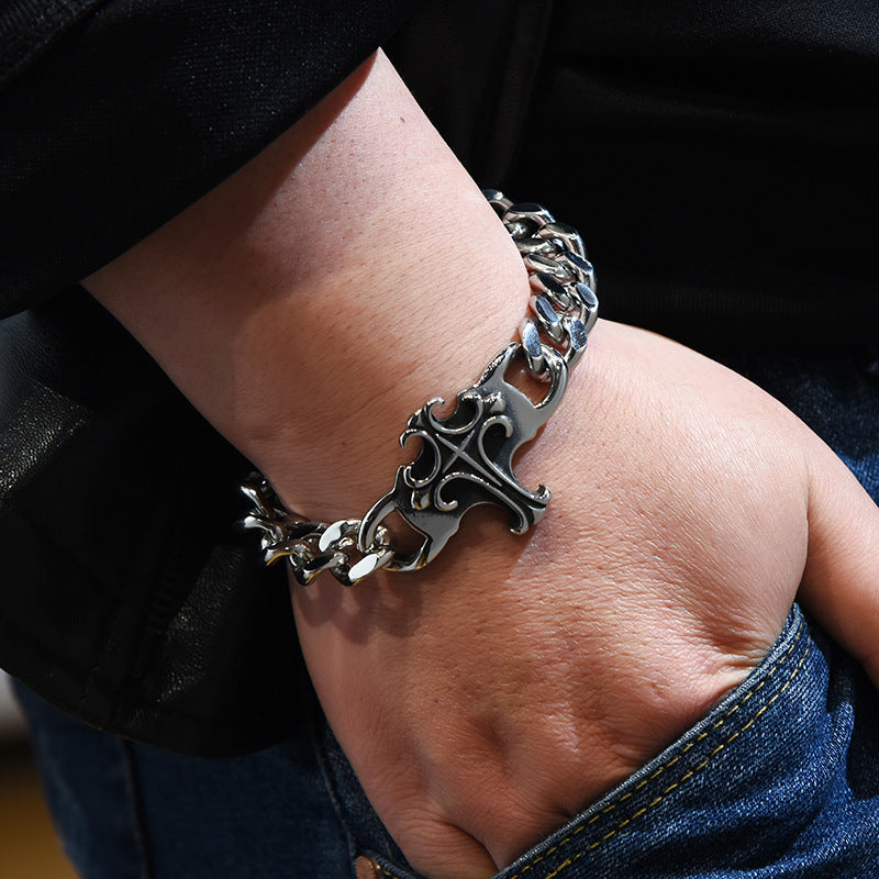 Punk Style Cross Bracelet