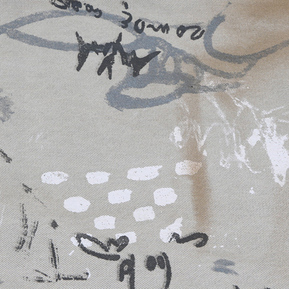 Hand Painted Graffiti Worn Jeans Men