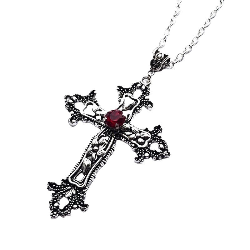Pattern Cross Necklace