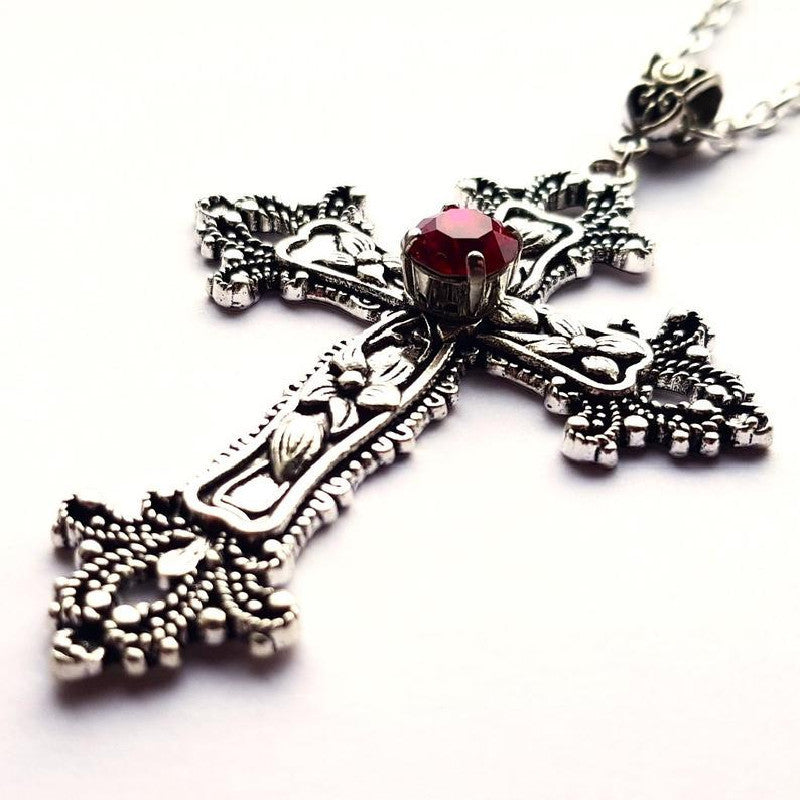 Pattern Cross Necklace