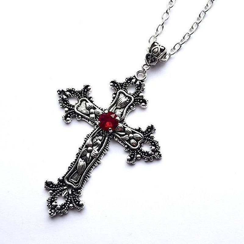 Pattern Cross Necklace