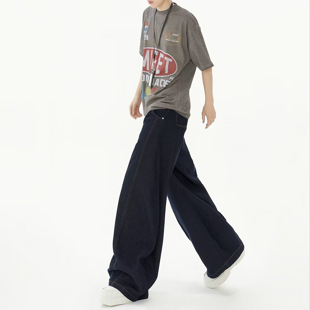 Dark Blue Wide Leg Pants