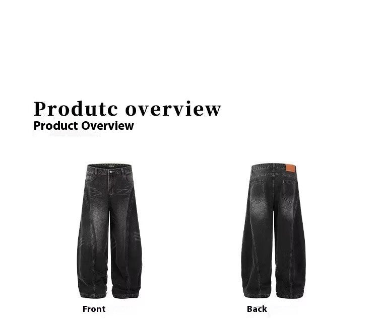 Worn Black Baggy Pants