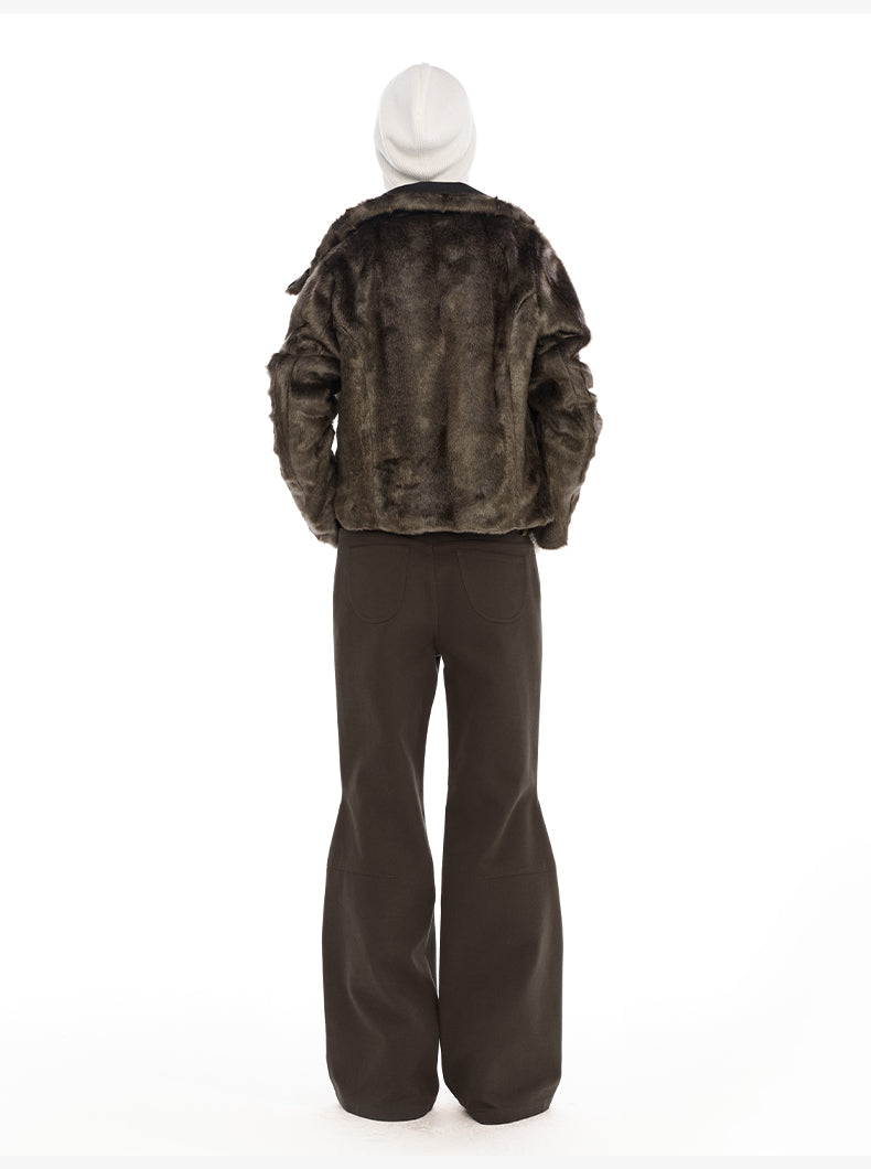 Retro Black & Warm Thick Short Coat