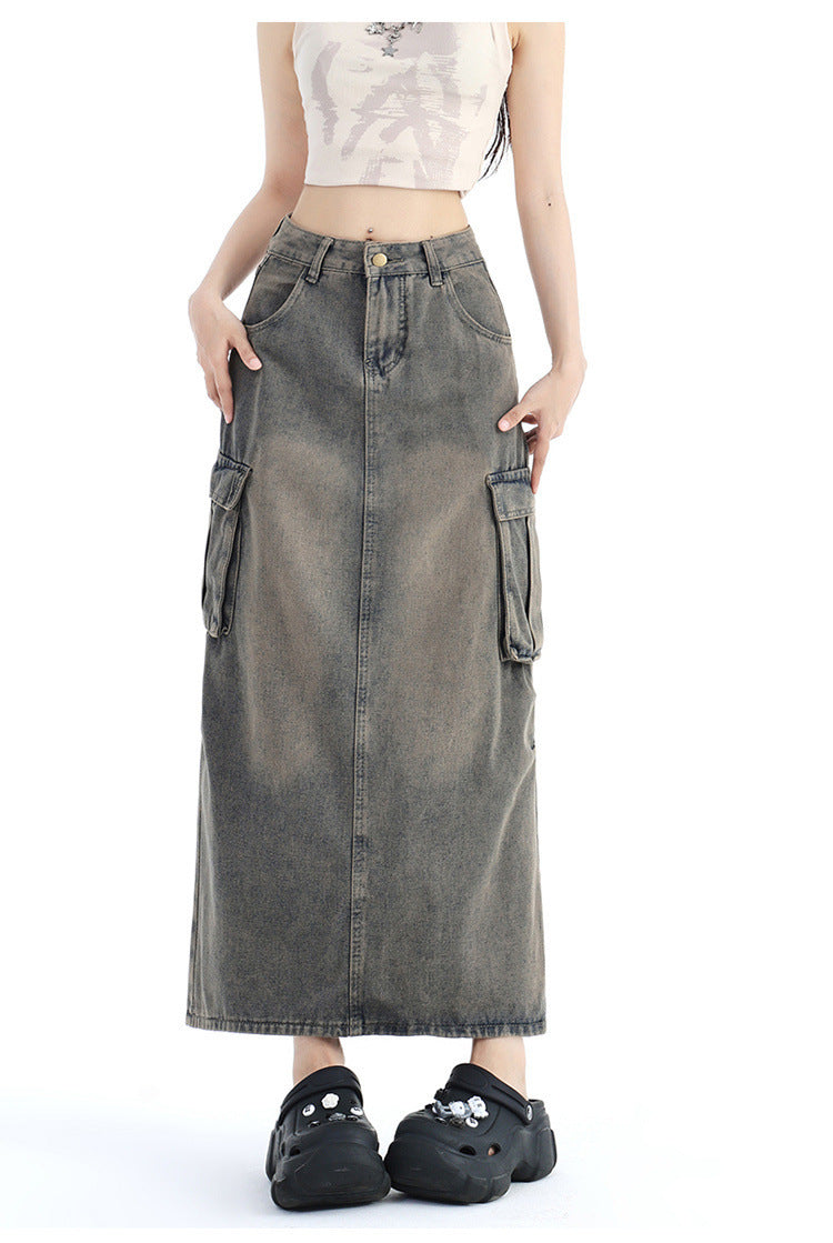 Washed Long Skirt