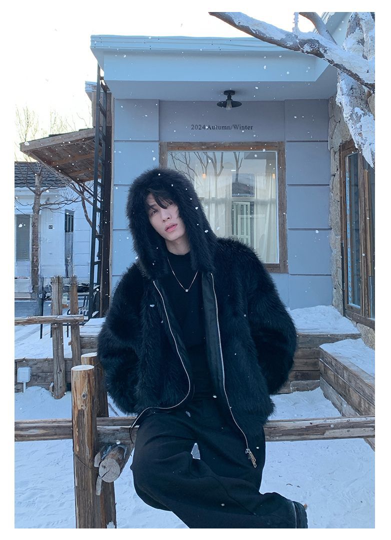 Hooded Fur Jacket