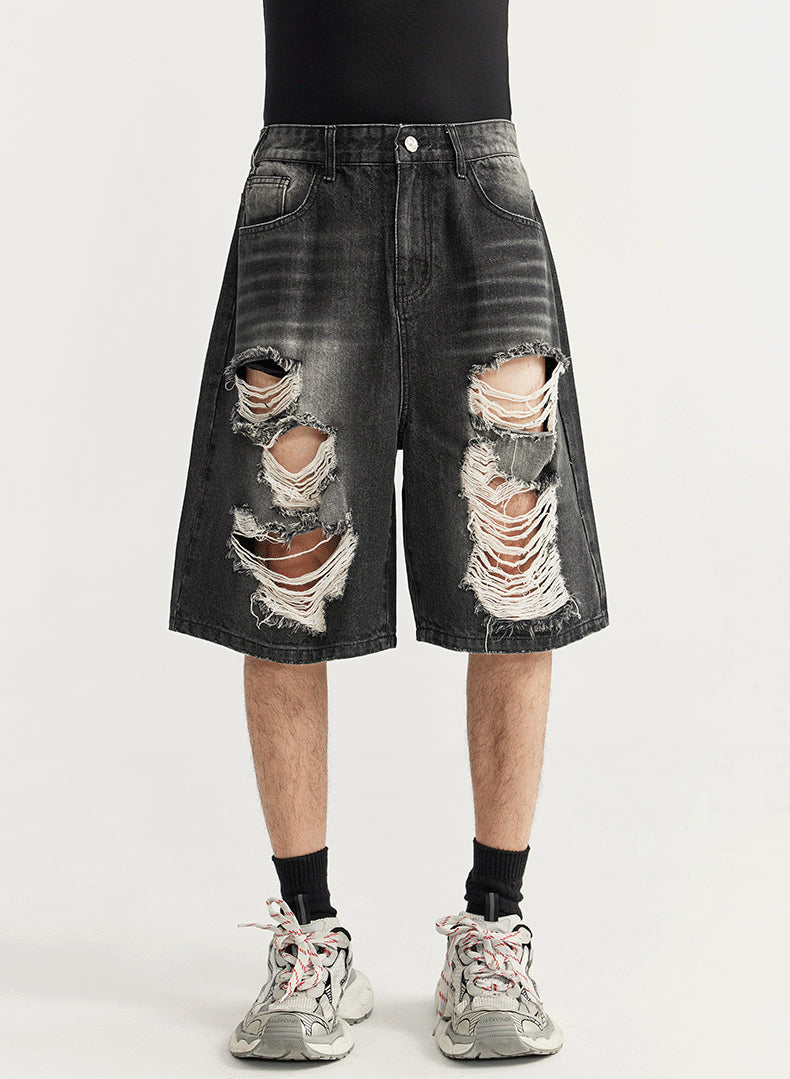 Distressed Baggy Jorts