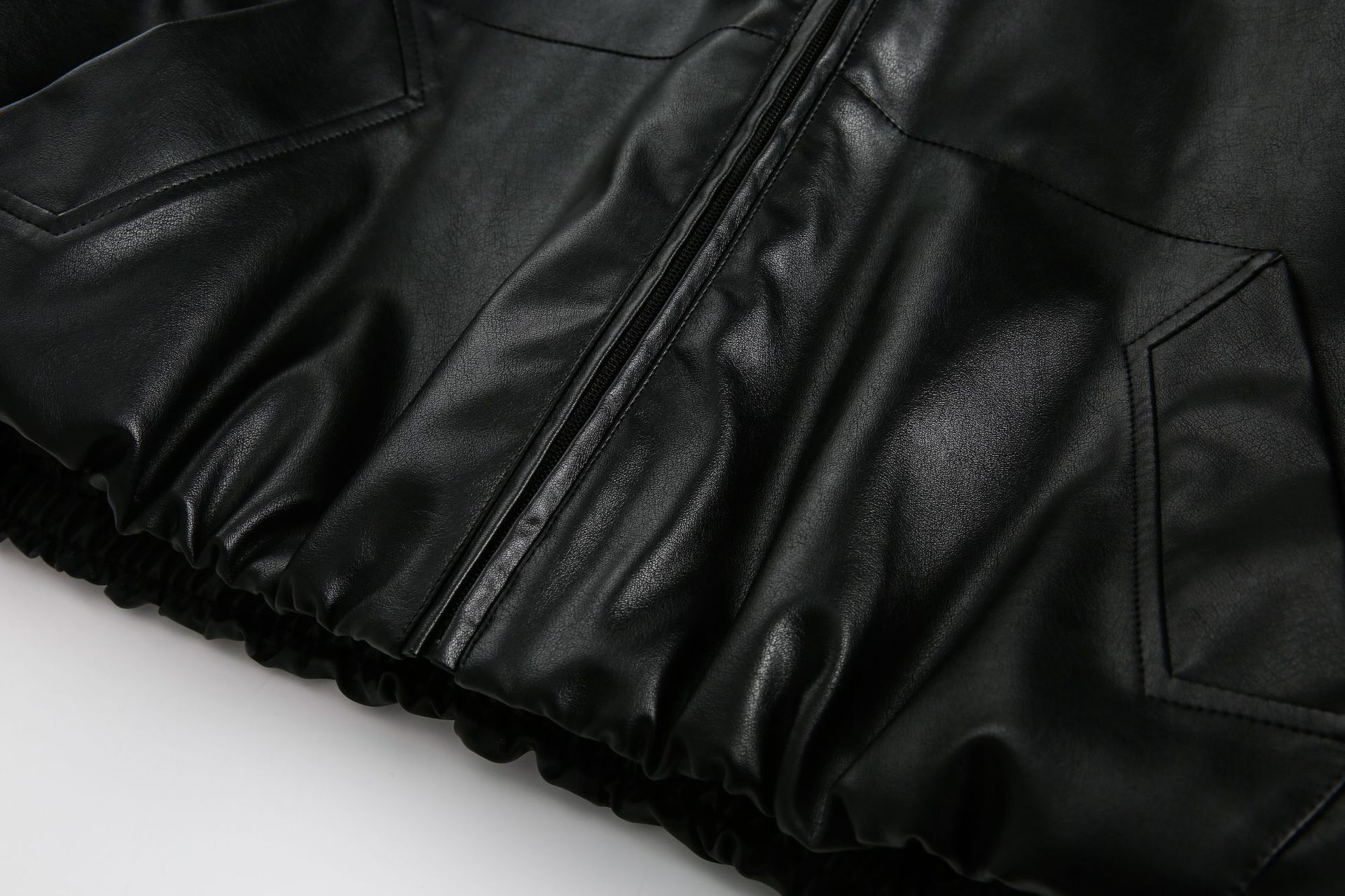 Hooded Bold Leather Jacket