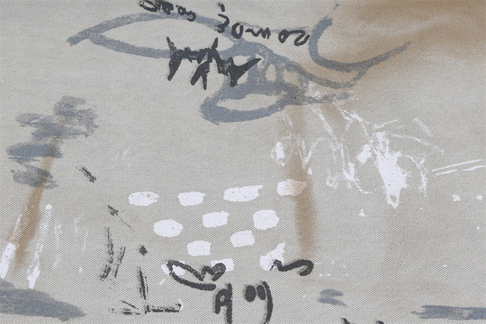 Hand Painted Graffiti Worn Jeans Men