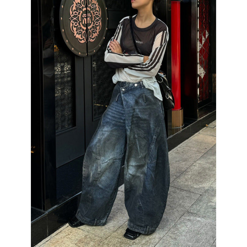 Balloon Fit Worn Pants