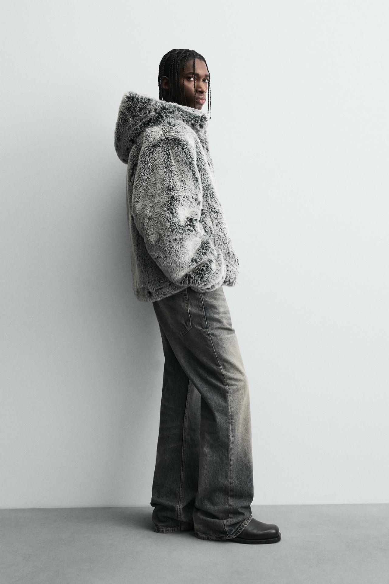 Hooded Thick Fur Jacket