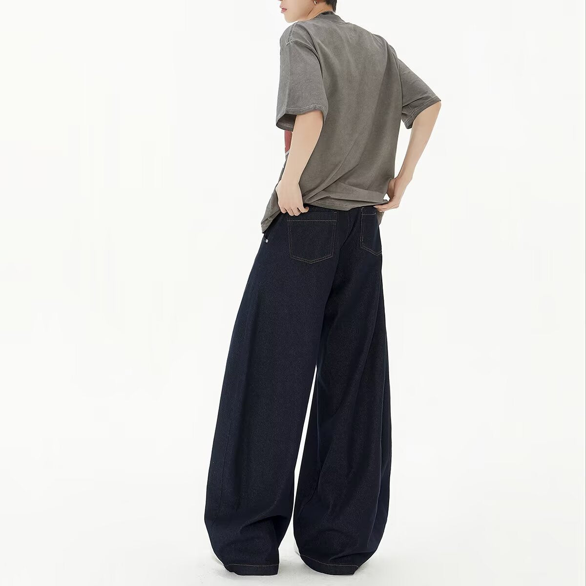 Dark Blue Wide Leg Pants