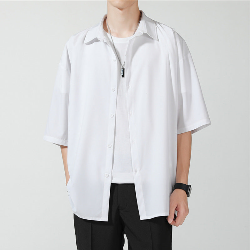 Drop-Shoulder Oversized Shirt