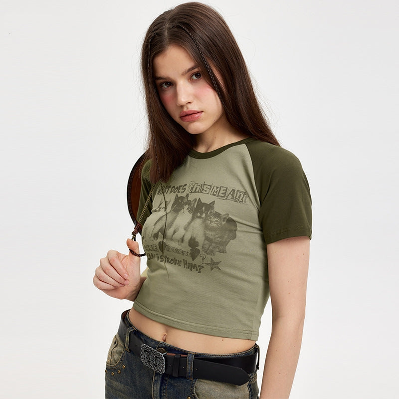 Raglan Contrast Baby Tee