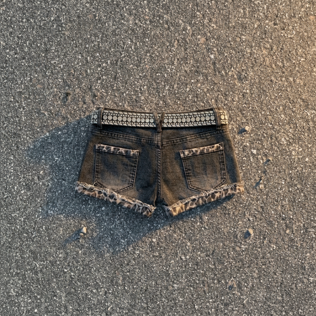 Leopard Detail Shorts Back